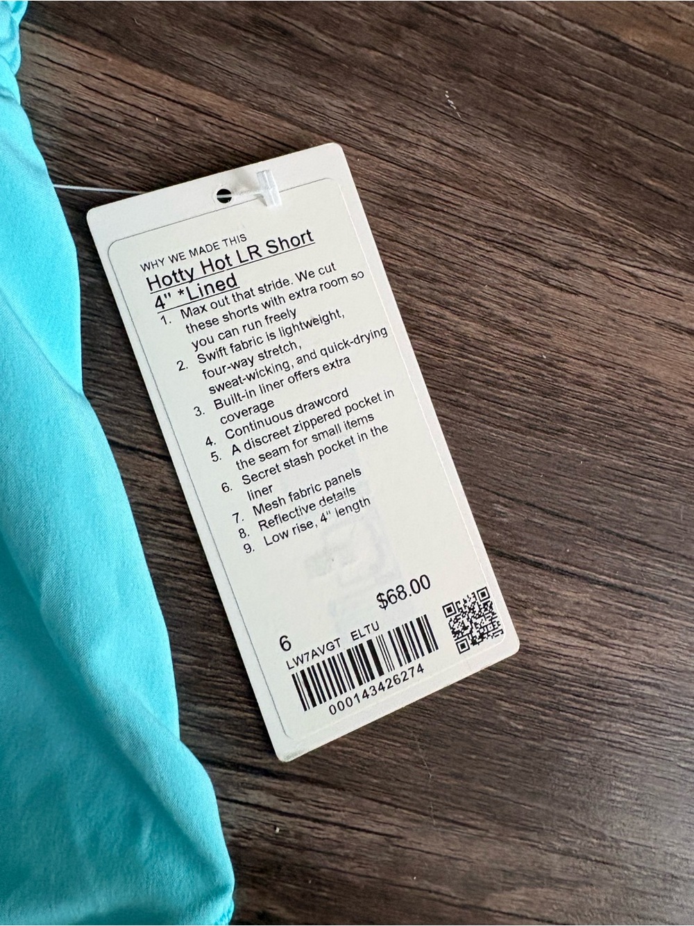 Lululemon hotty hots low rise size 6 4in nwt - Picture 2 of 3